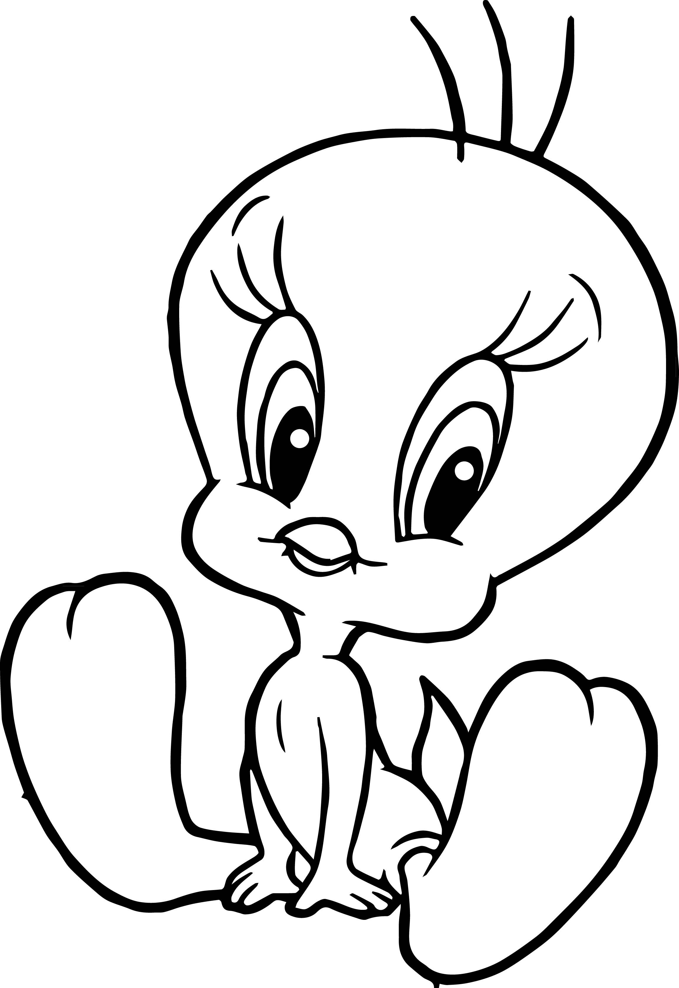 Staying happy tweety coloring page