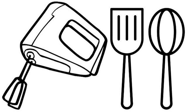 Mixermachine bakingutensils coloring pages coloring pages for boys cool kitchens