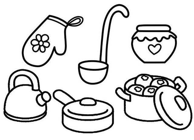 Kitchen cookingtools pan online coloring pages coloring pages for boys online coloring