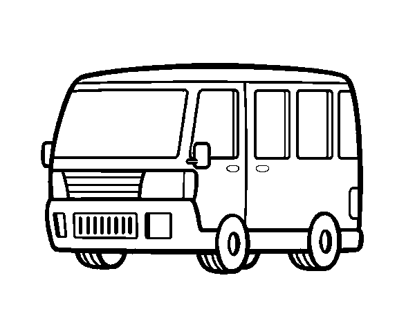 Old van coloring page
