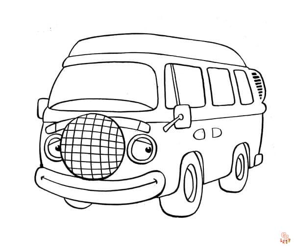 Color your world with cute van coloring pages