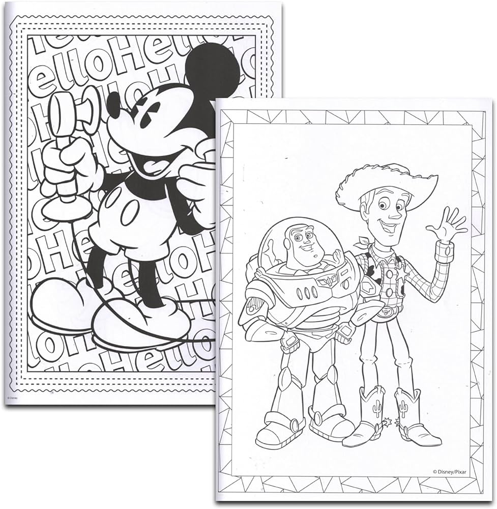 Disney advanced coloring book set for teens adults