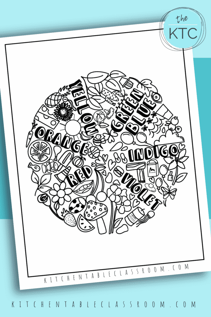 Color wheel coloring pages