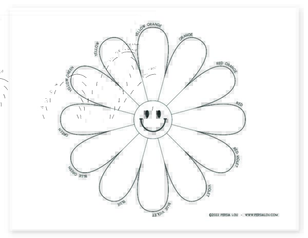 Blank color wheel printables