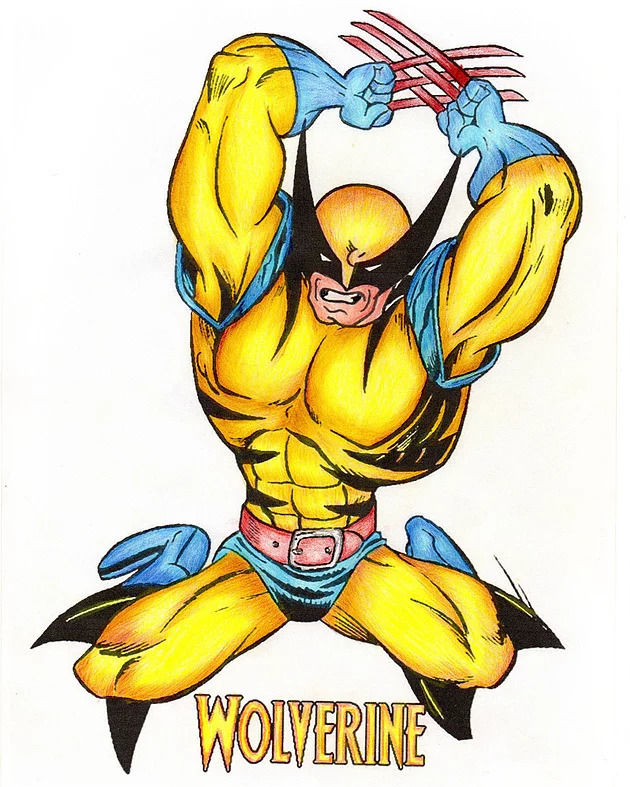 Coloring wolverine coloring page