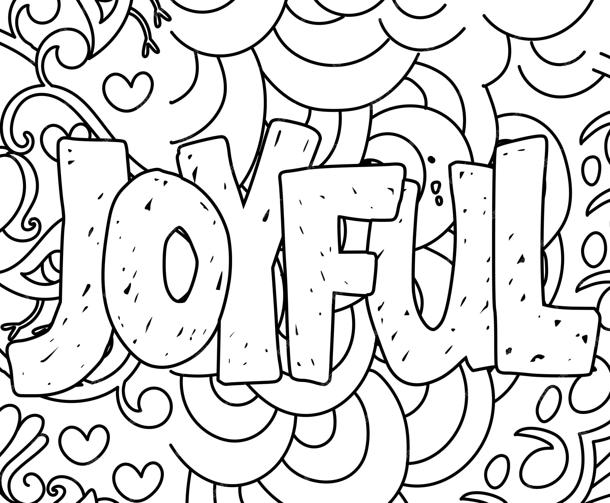 Premium vector motivational word coloring page design line art coloring book page
