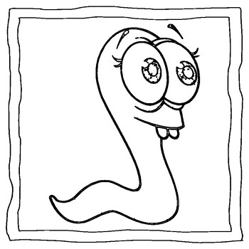 Worm coloring book for kids worm coloring pages by abdell hida