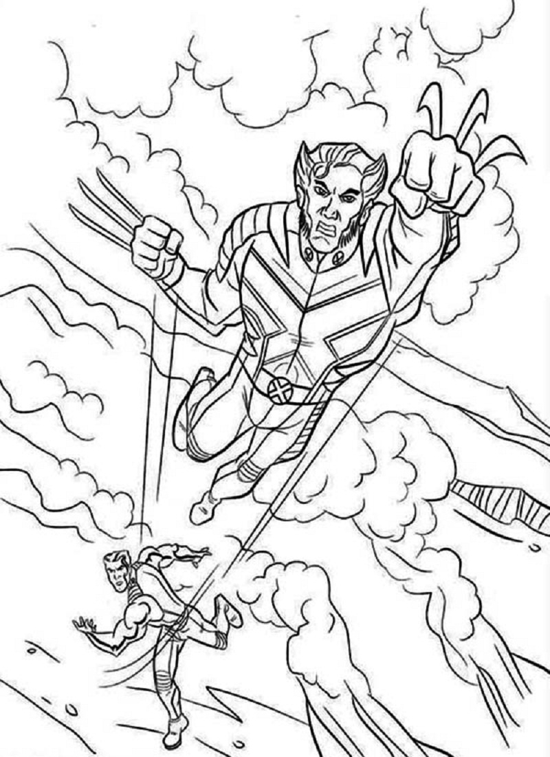 Free printable x men coloring pages for kids