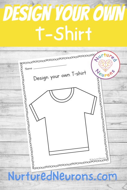 Design you own t shirt â printable summer worksheet