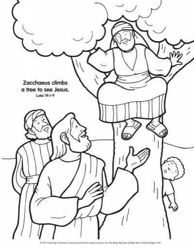 Free zacchaeus coloring sheet