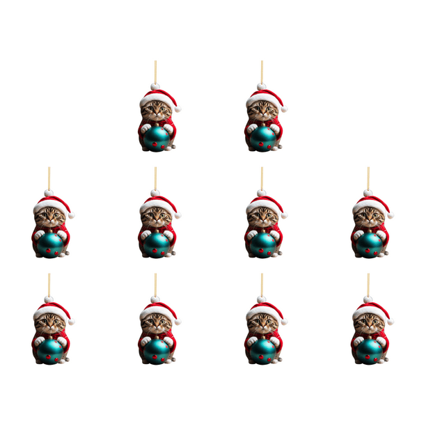 Uds navidad lindo colgante gato adornos acrãlico ãrbol coche colgante decoraciones d bodega aurrera en lãnea