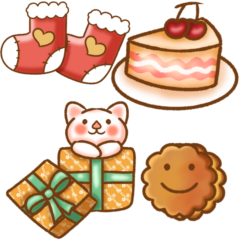 Navidad de dibujos animados sãºper lindo elementos graficos plantilla ai dcarga gratuita