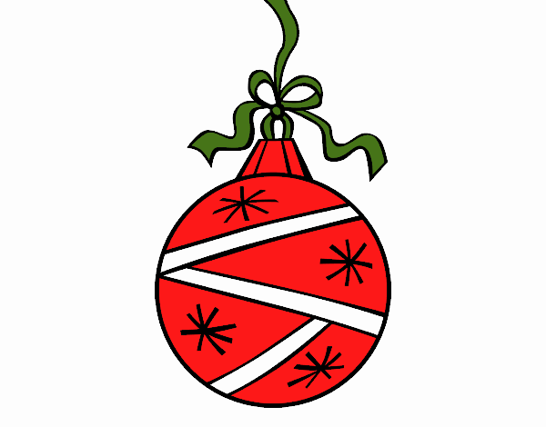 Dibujo de una bola de navidad pintado por en el dãa