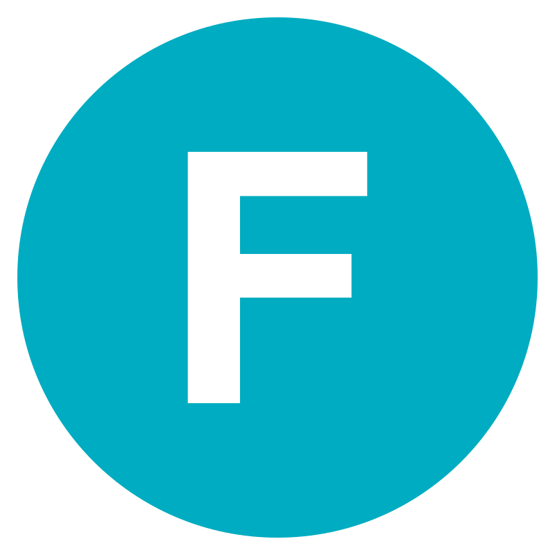 Fileeo circle cyan letter