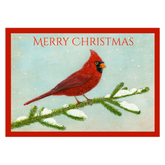 These beautiful snowy cardinal christmas cards