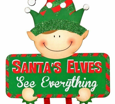 Elf christmas sign