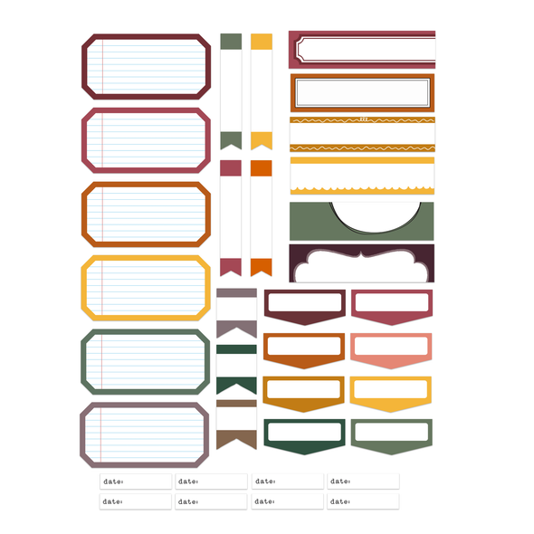 Digital hopscotch heart journaling tags