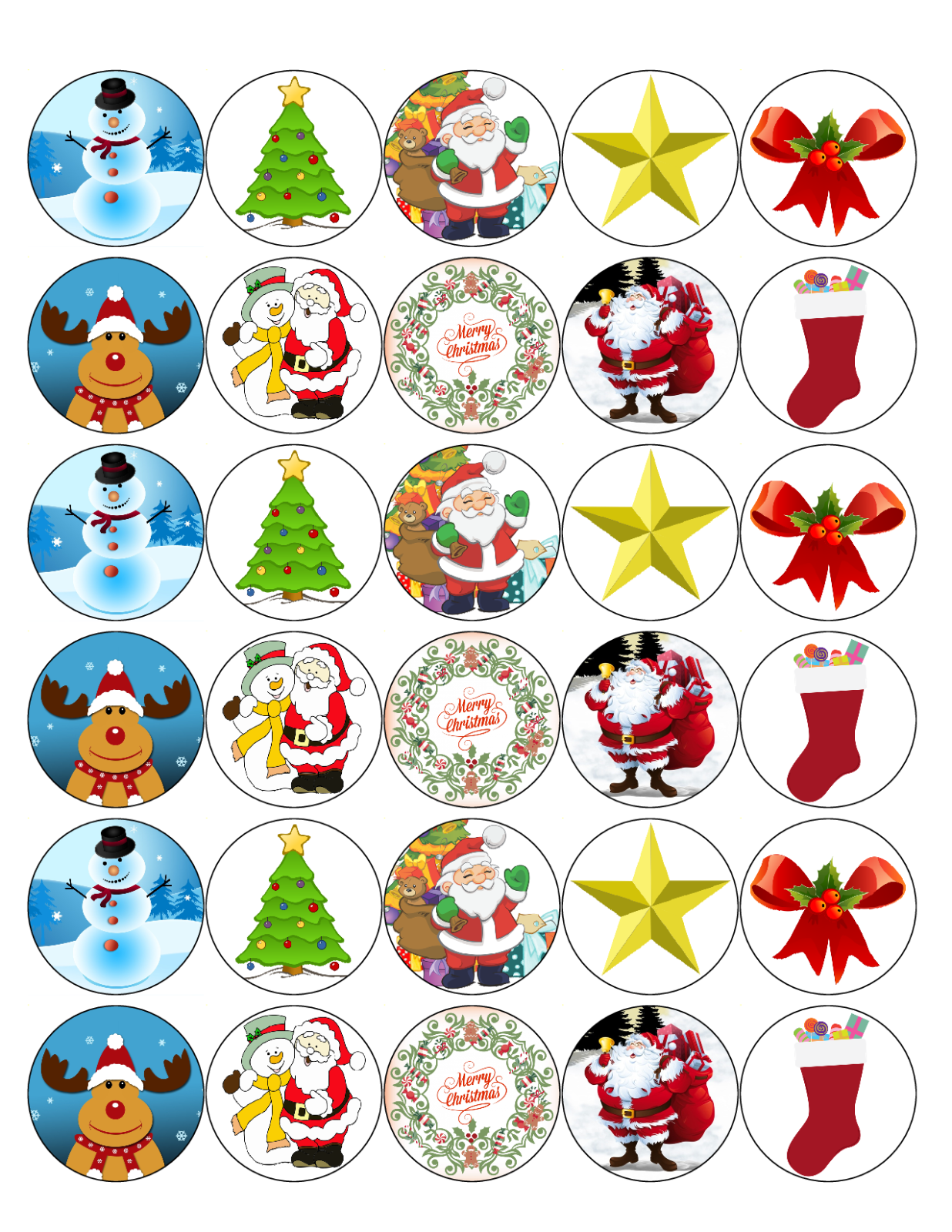X mixed premium christmas edible fairy cup cake toppers xmas d