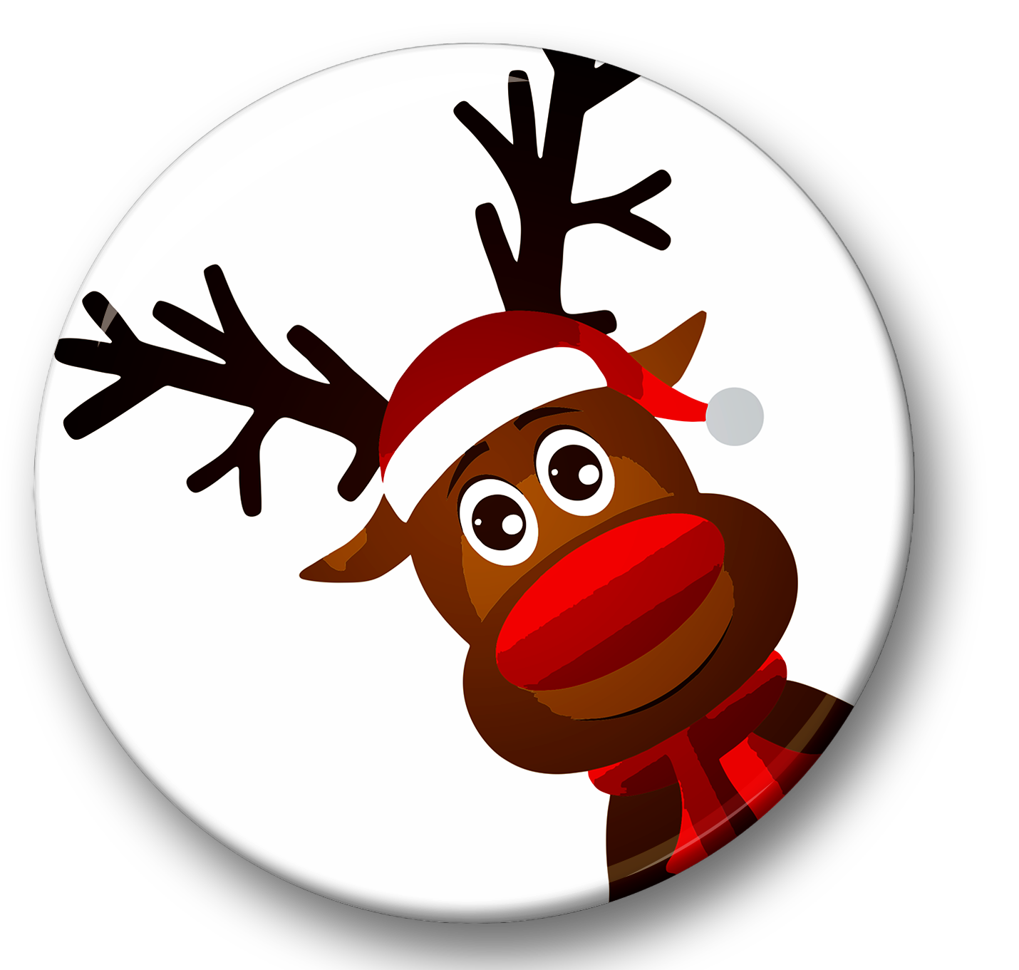 Christmas badges merry xmas santa rudolph gift card novelty father xmas stocking