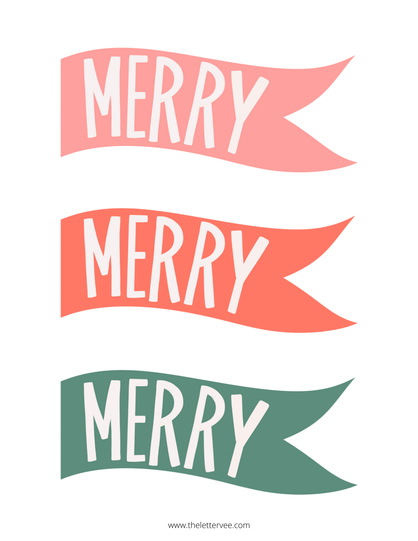 Christmas tags and flags printable tags â the letter vee