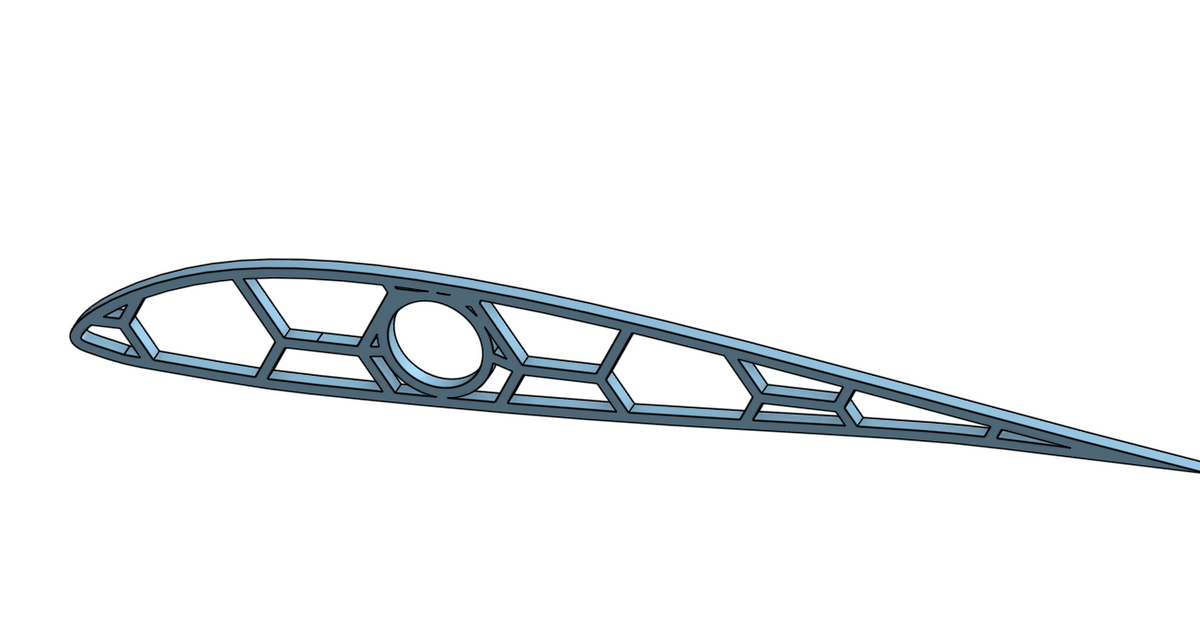 Supporting rib for plane wing by theo nichols download free stl model