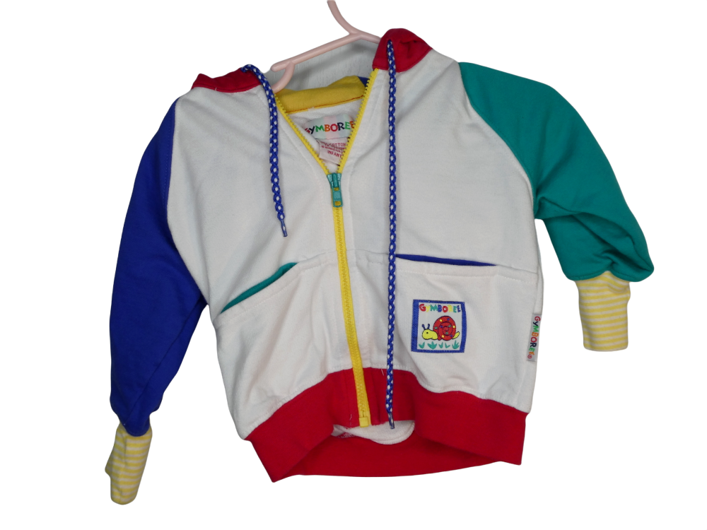 Gymboree infant size zip up multi color hoodie s vintage