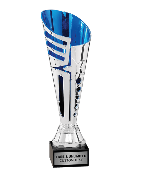 Blue accent star rise silver cup