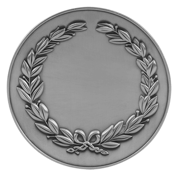 Antique silver finish presentation medallion