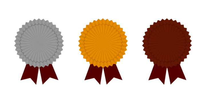 Gold medal icon medal trophy icon png and vector with transparent background for free download