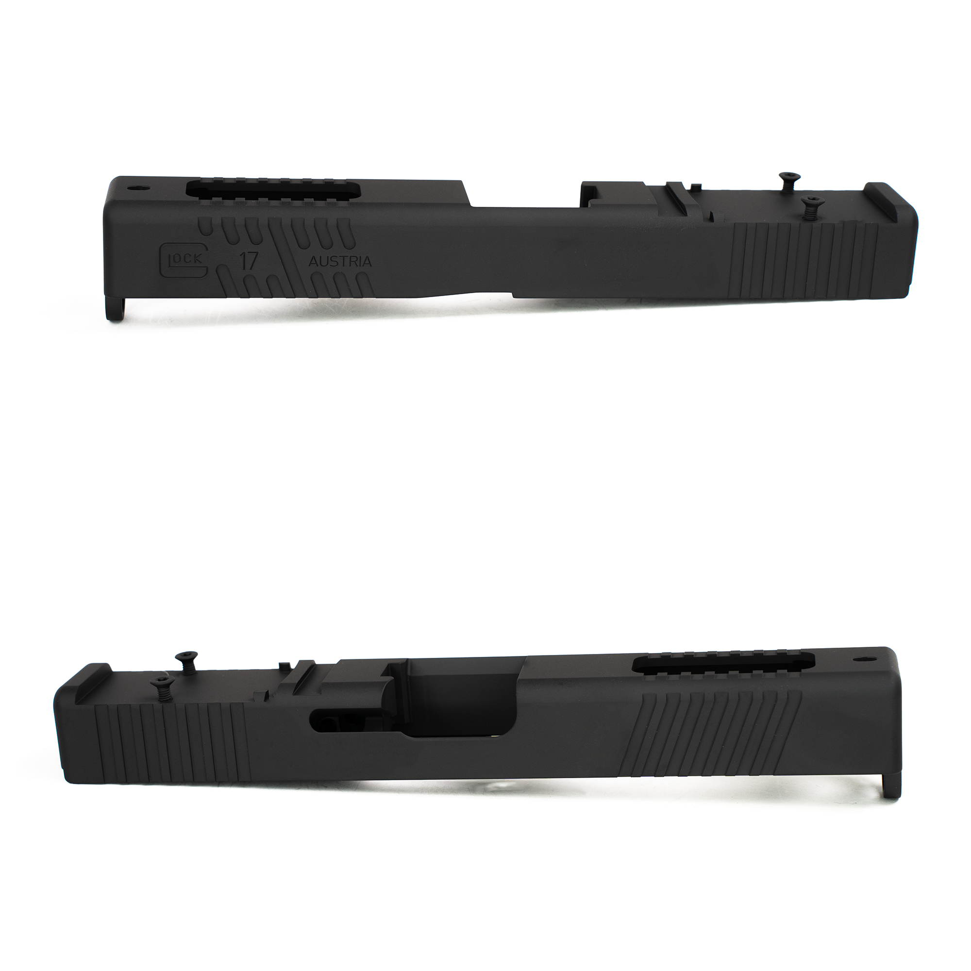 Cocking serrations windows and pockets for glock pistols
