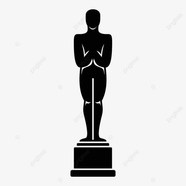 Oscar statue silhouette vector png oscar statue icon simple vector prize win web png image for free download