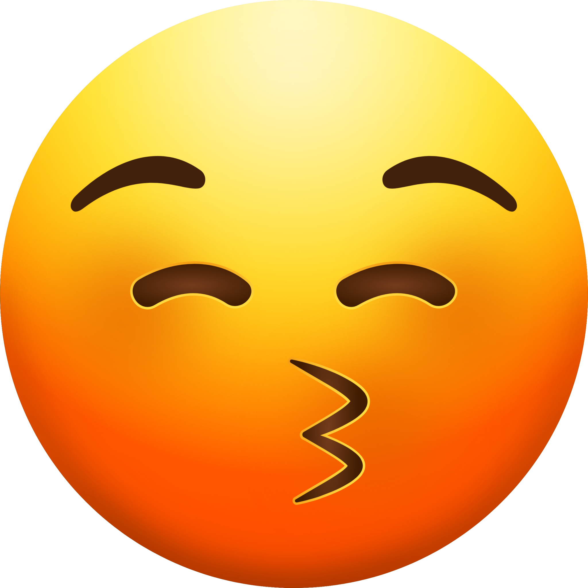 Kissing face with closed eyes emoji