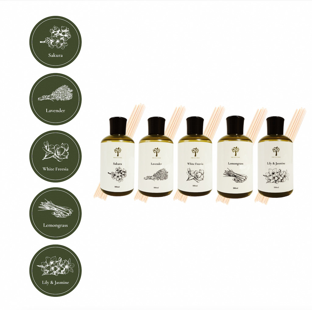 Reed diffuser refill garden scent bundle