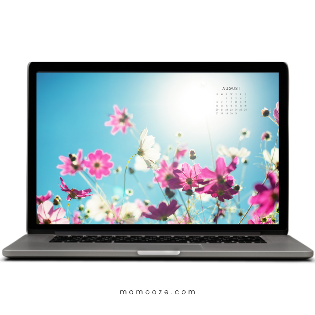 Free pretty august wallpaper designs with calendar