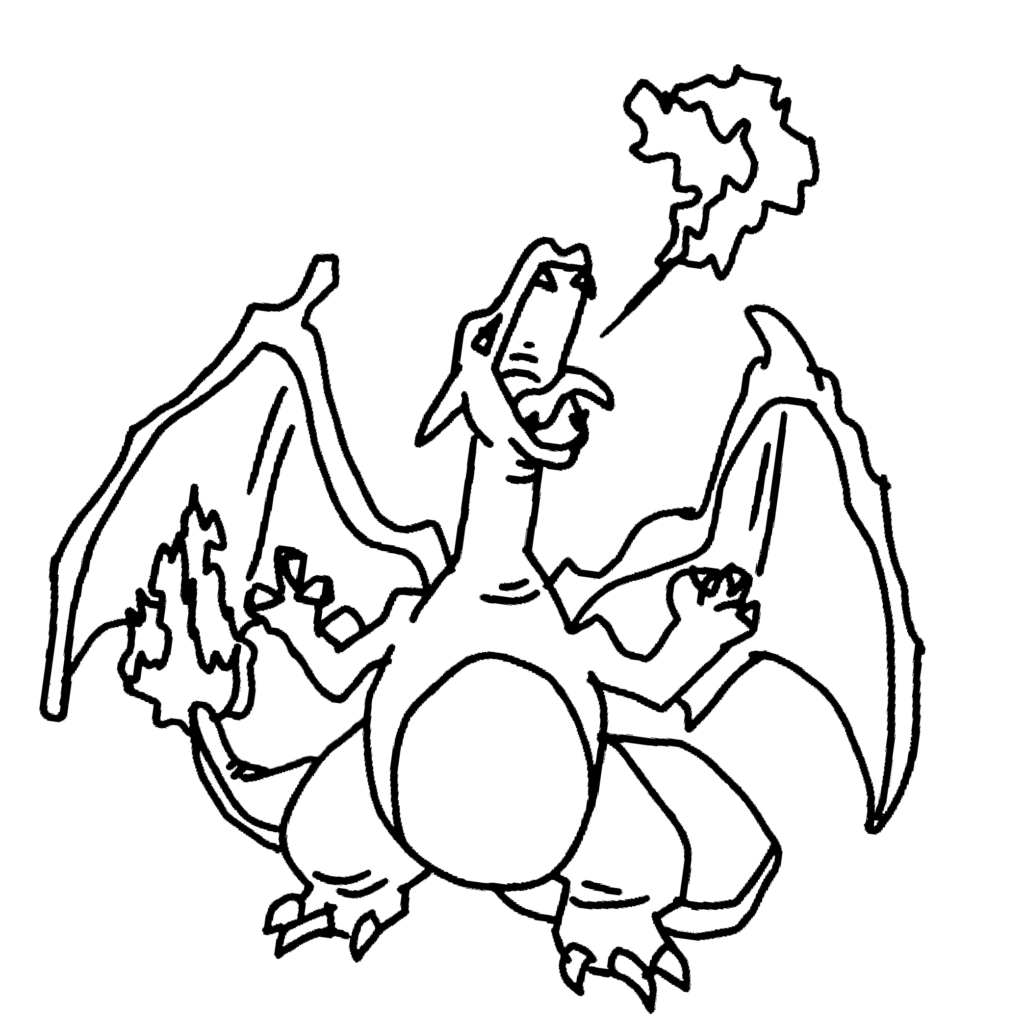 Charizard color pagecharizard drawing