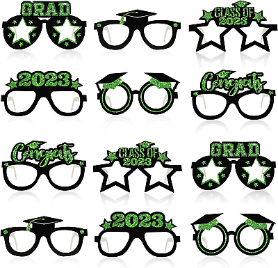 Green graduation glasses