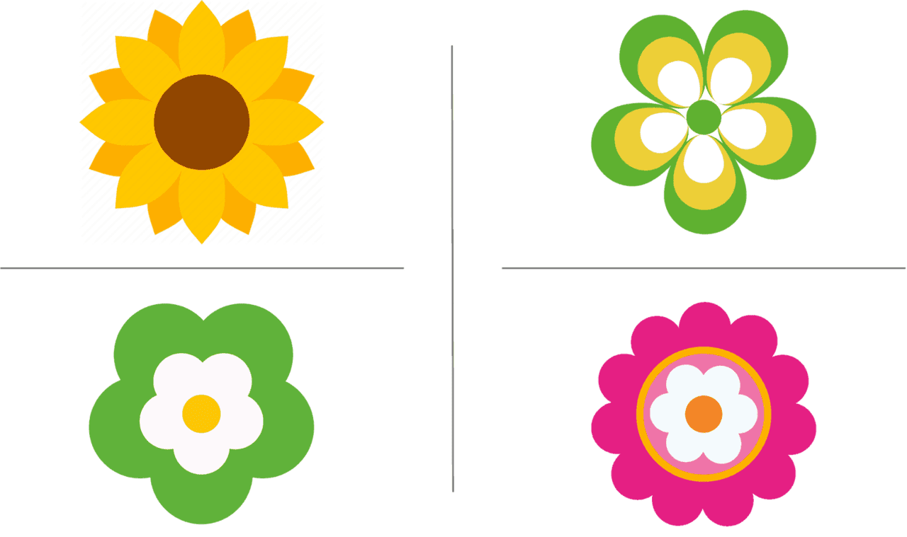 Different flower designs