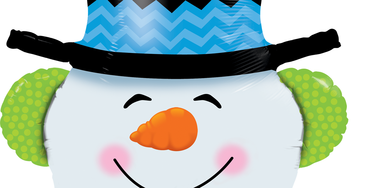 Smilin snowman balloon â party fever