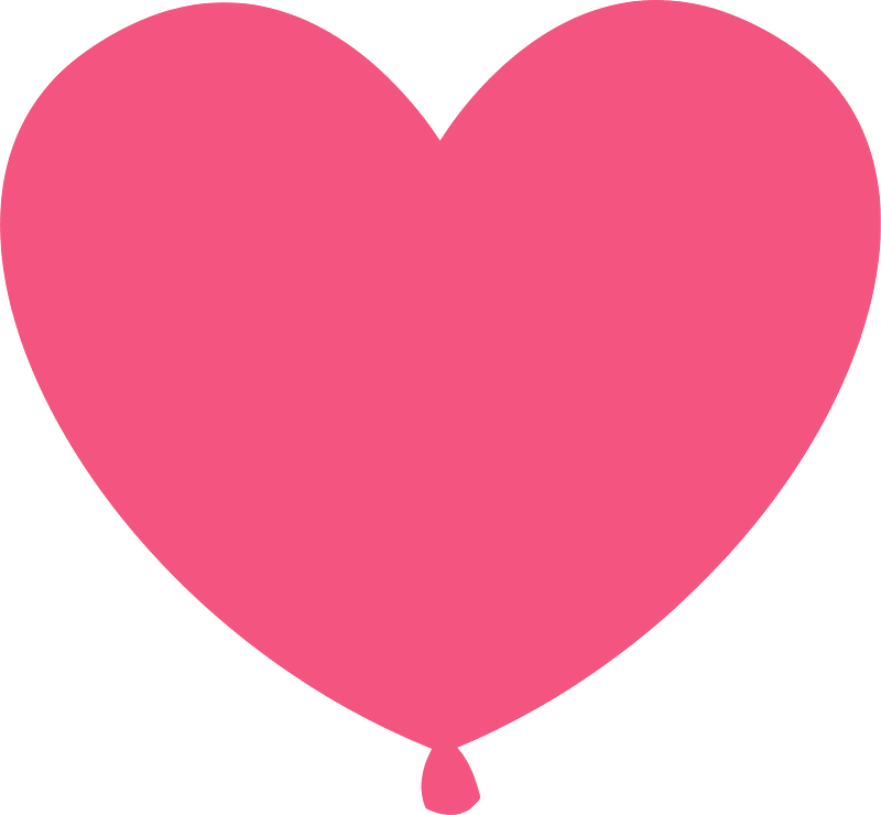 Balloon heart silhouette