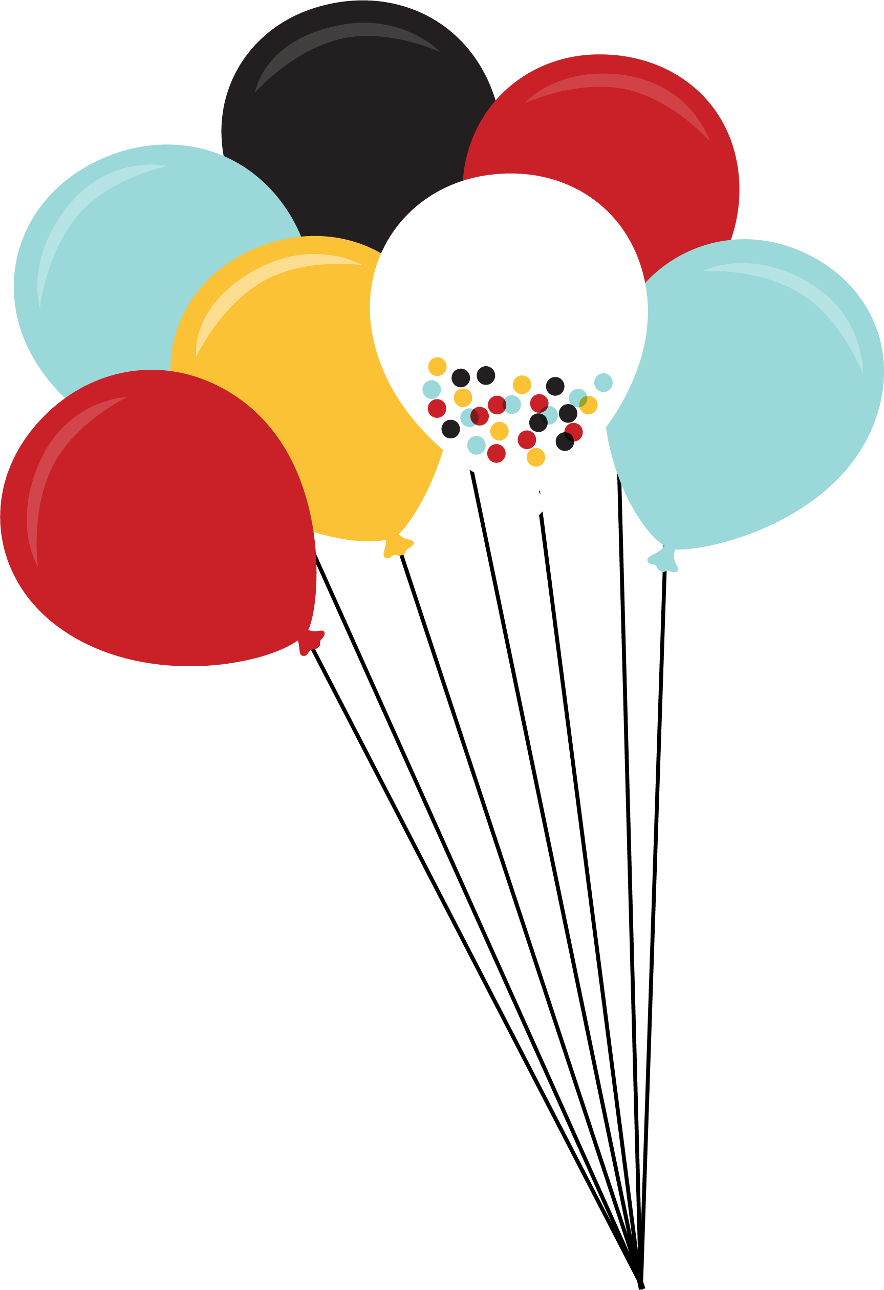 Birthday balloons print and cut file
