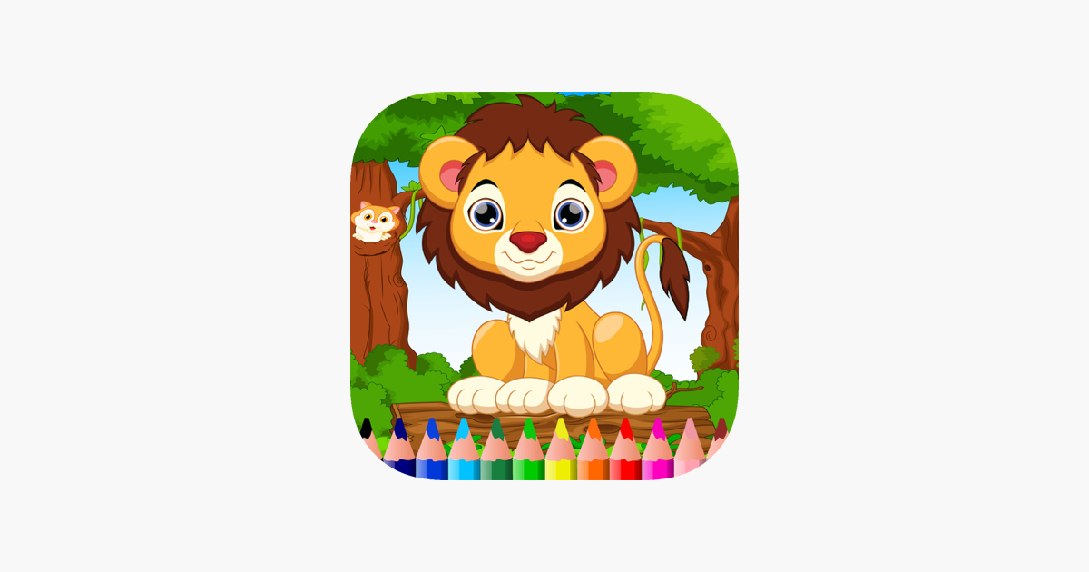 Animal color mix page paintbrush drawdoodle sketch coloring book for kid on the app store