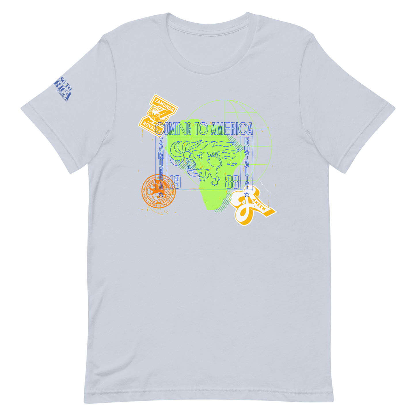 Ing to america passport stamp adult short sleeve t