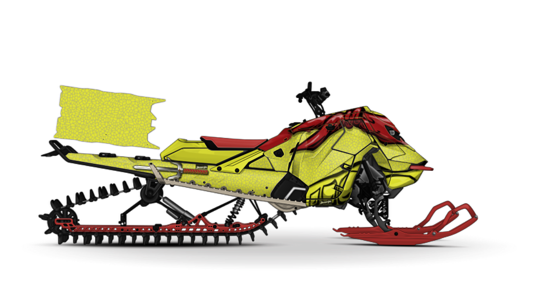 Cool turtles ninja sled wrap design for ski