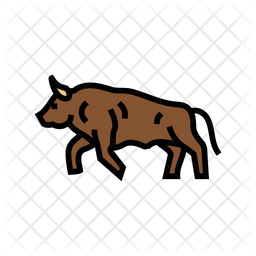 Bull shark colored outline icons