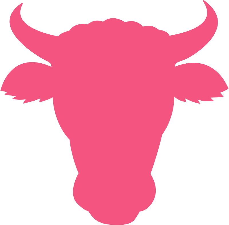 Bull head silhouette