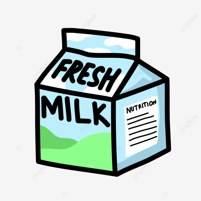 Hand drawing a box of fresh milk clipart vector milk cow fresh png and vector with transparent background for free download