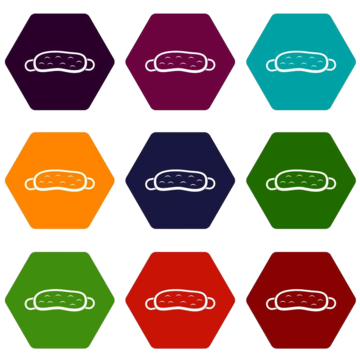 Mask outline vector art png mask icon set color outline traditional vector of png image for free download