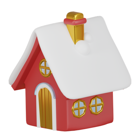 D christmas house illustrations