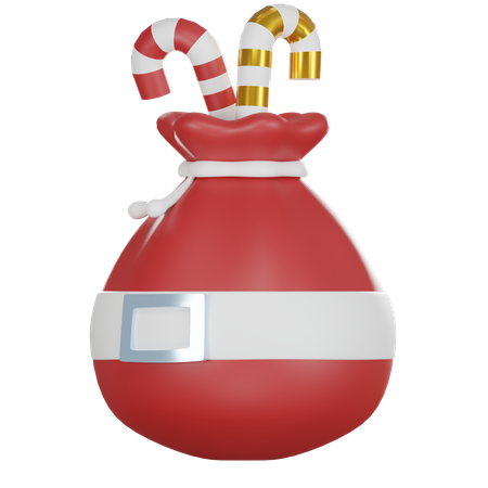 D christmas gift bag illustrations
