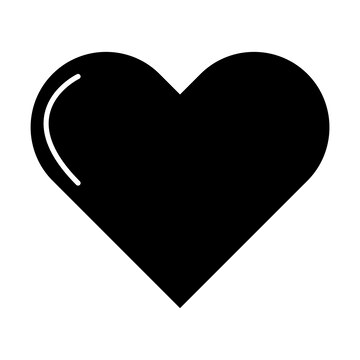 Premium vector love heart symbol heart icon with black color